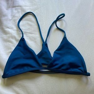 Blue bikini top